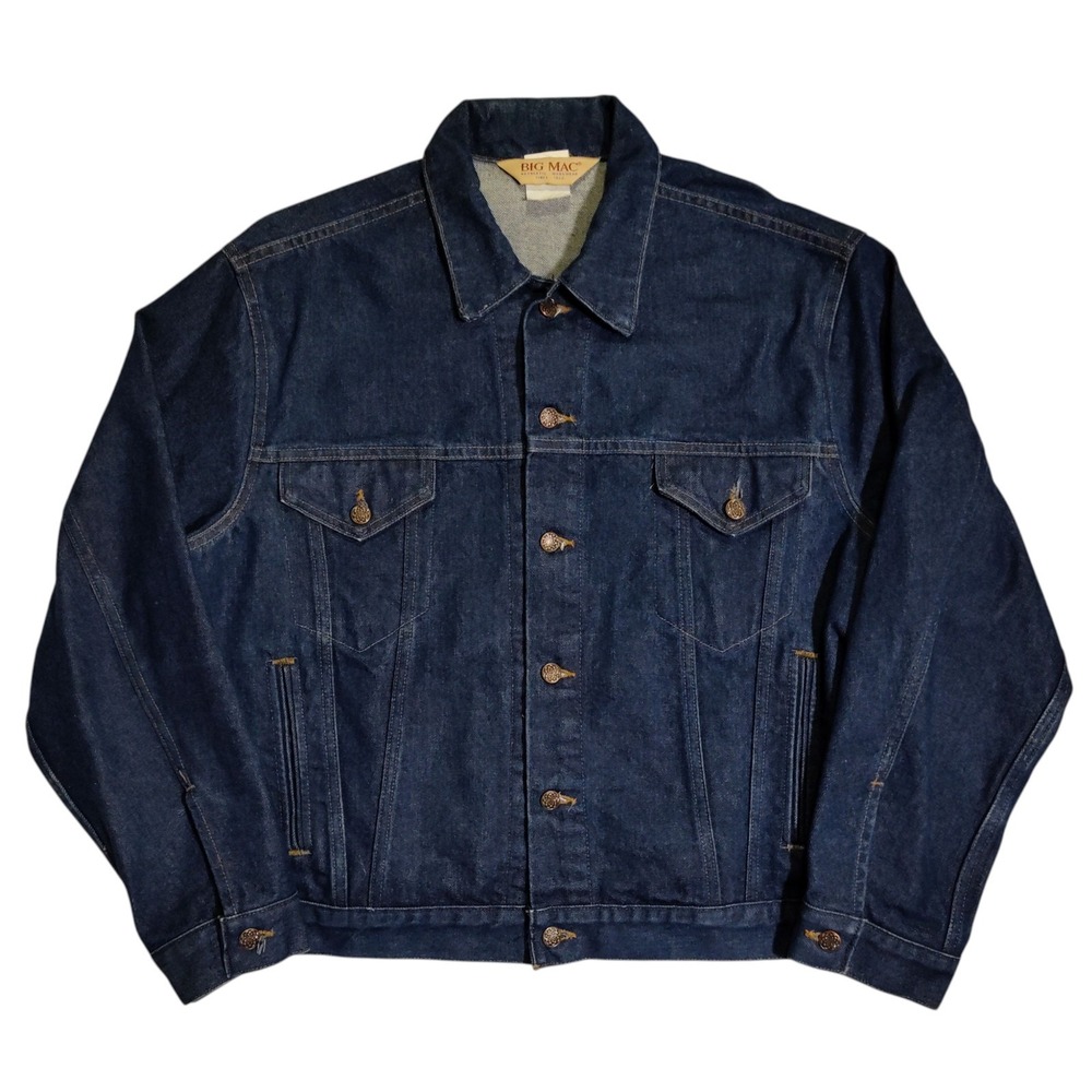 Vintage Big Mac Trucker Jacket Mens XXL Blue Denim Type III 3 Rockabilly Western
